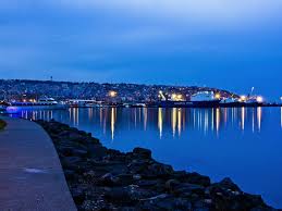 Samsun gece liman manzarası